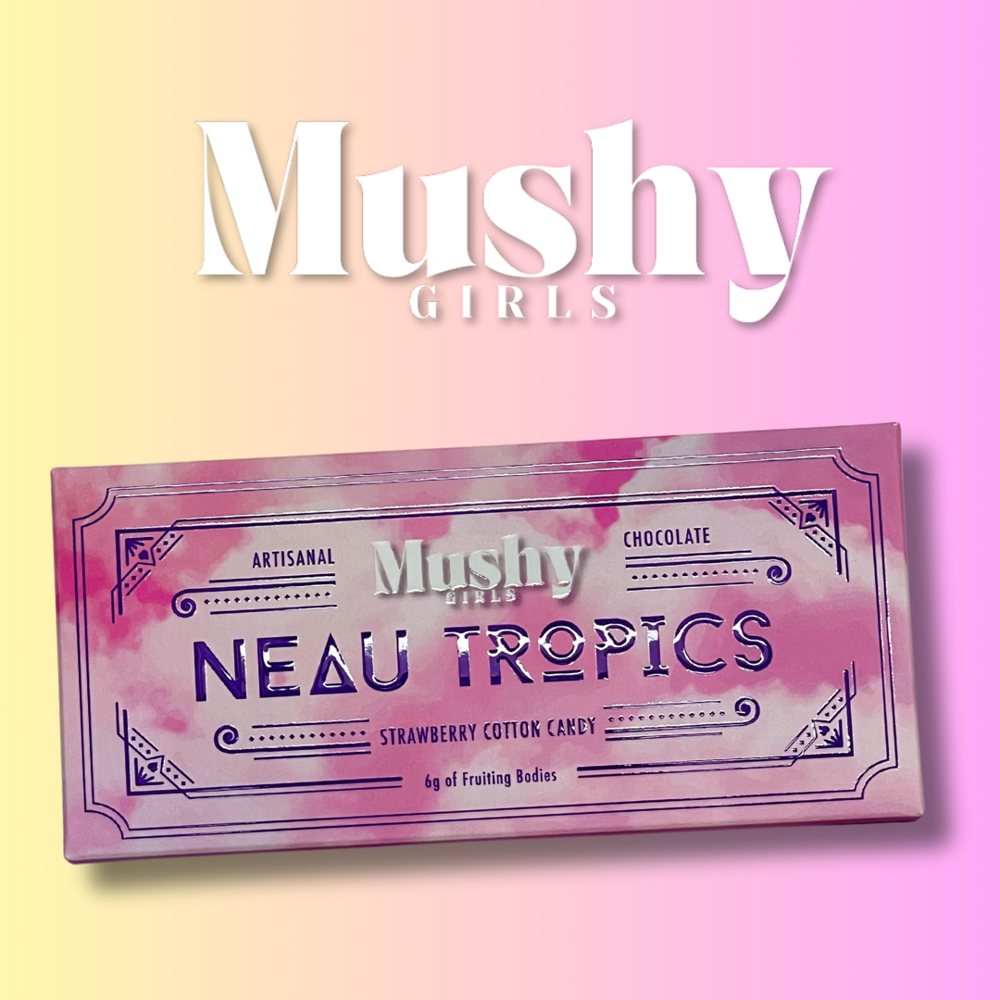 1 Mushy Girls Strawberry Cotton Candy Magic Mushroom Chocolate Bar 6g - NeauTropics